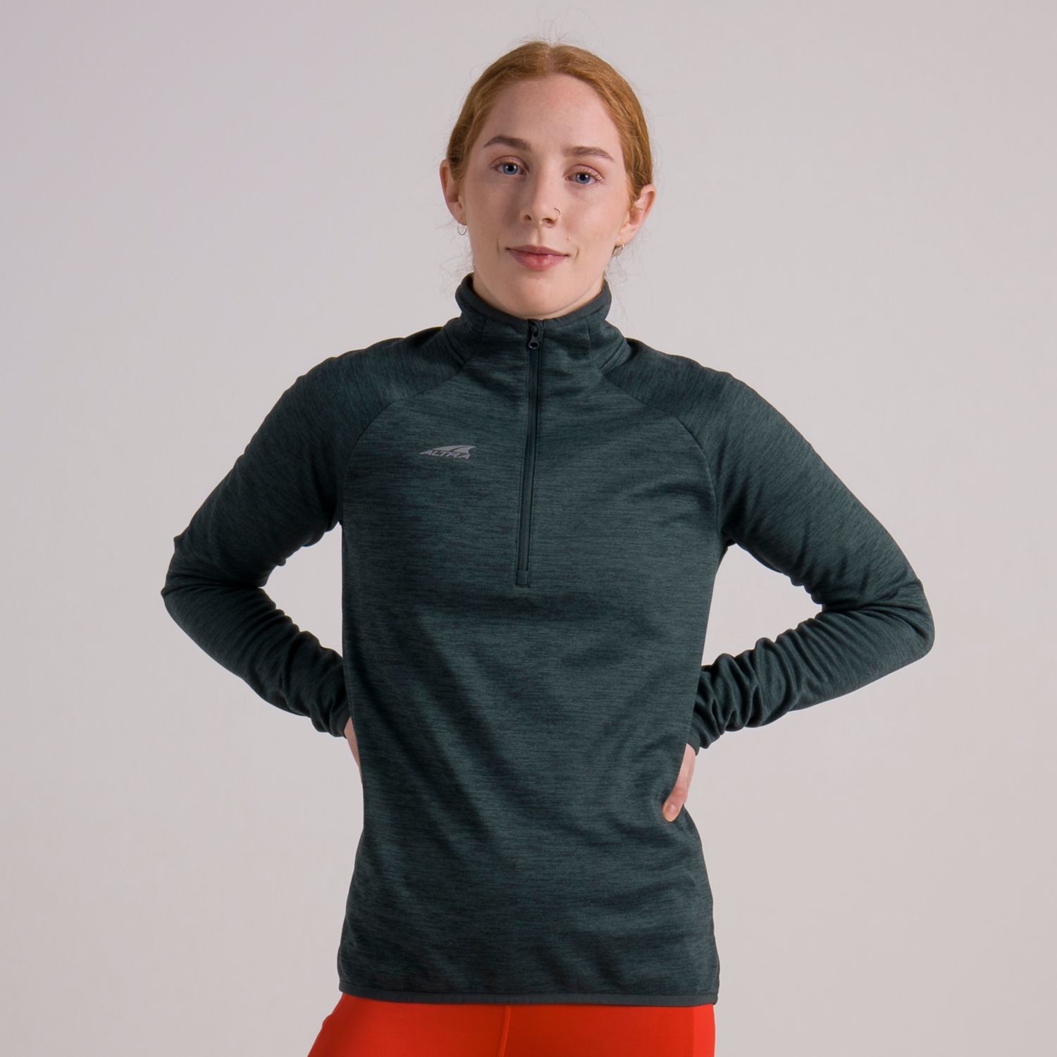 Altra Core 1/2 Zip プルオーバー レディース 暗緑 | Japan-80169549