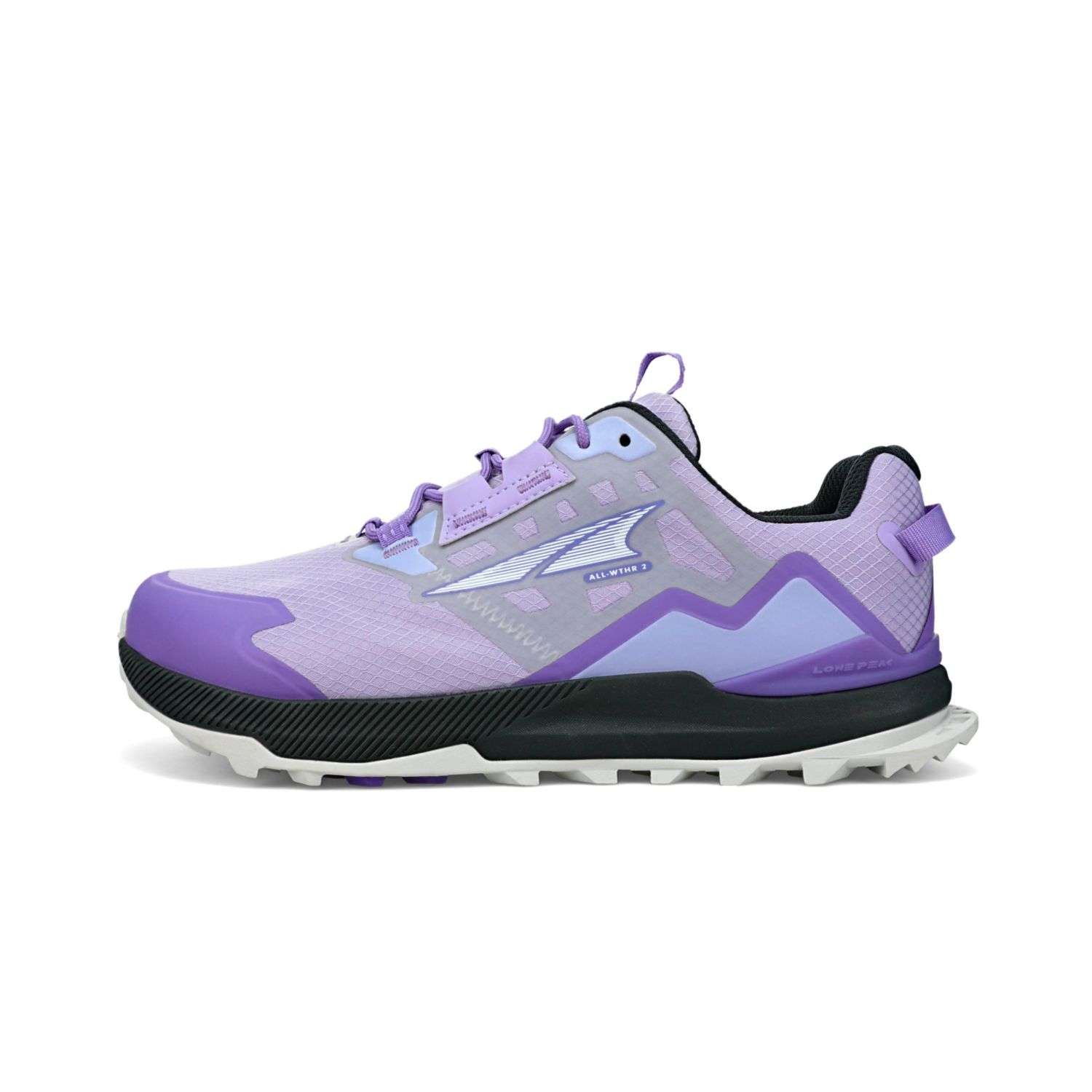 Altra Lone Peak All-wthr Low 2 ハイキング シューズ レディース グレー 紫 | Japan-71650299