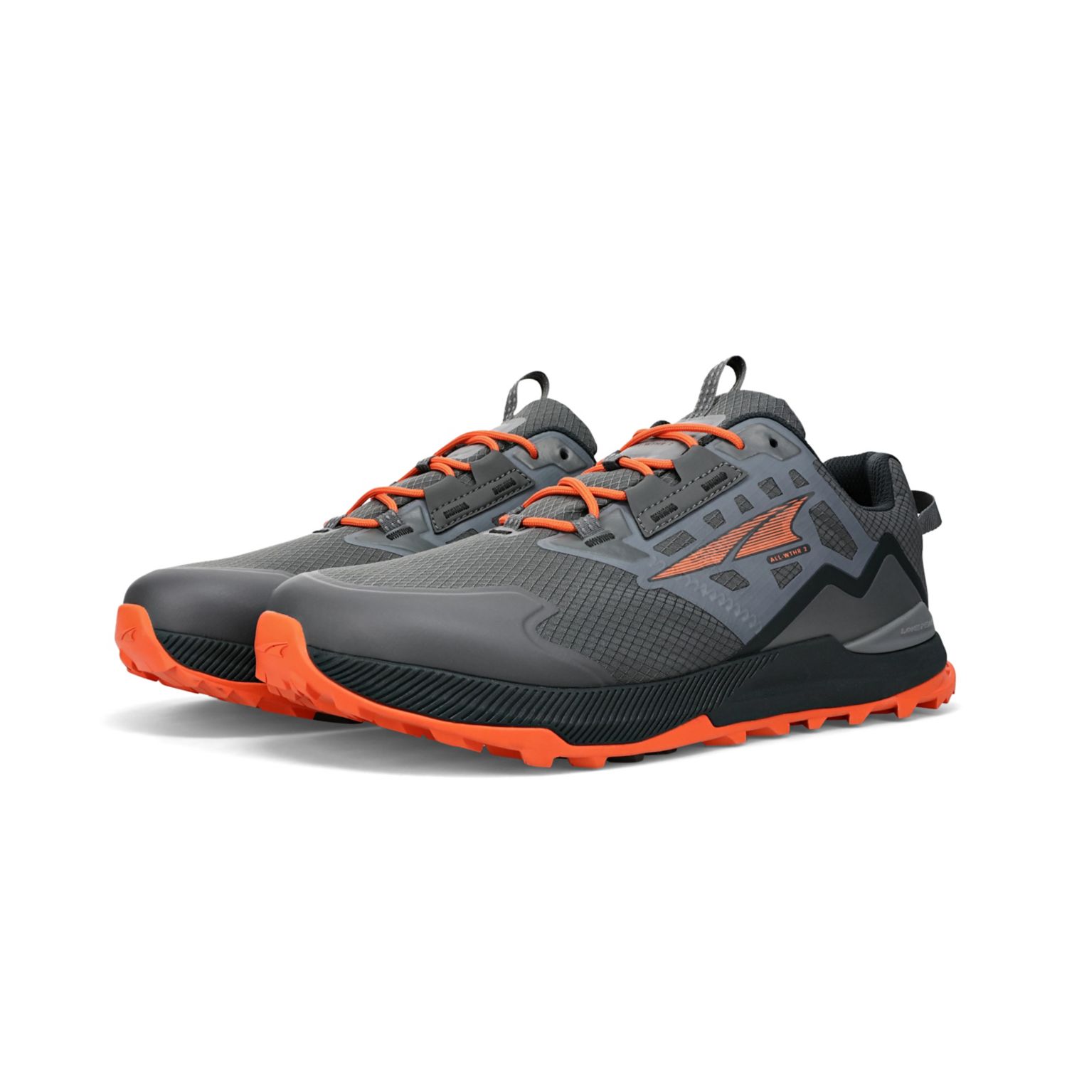 Altra Lone Peak All-wthr Low 2 ハイキング シューズ メンズ グレー オレンジ | Japan-06597439