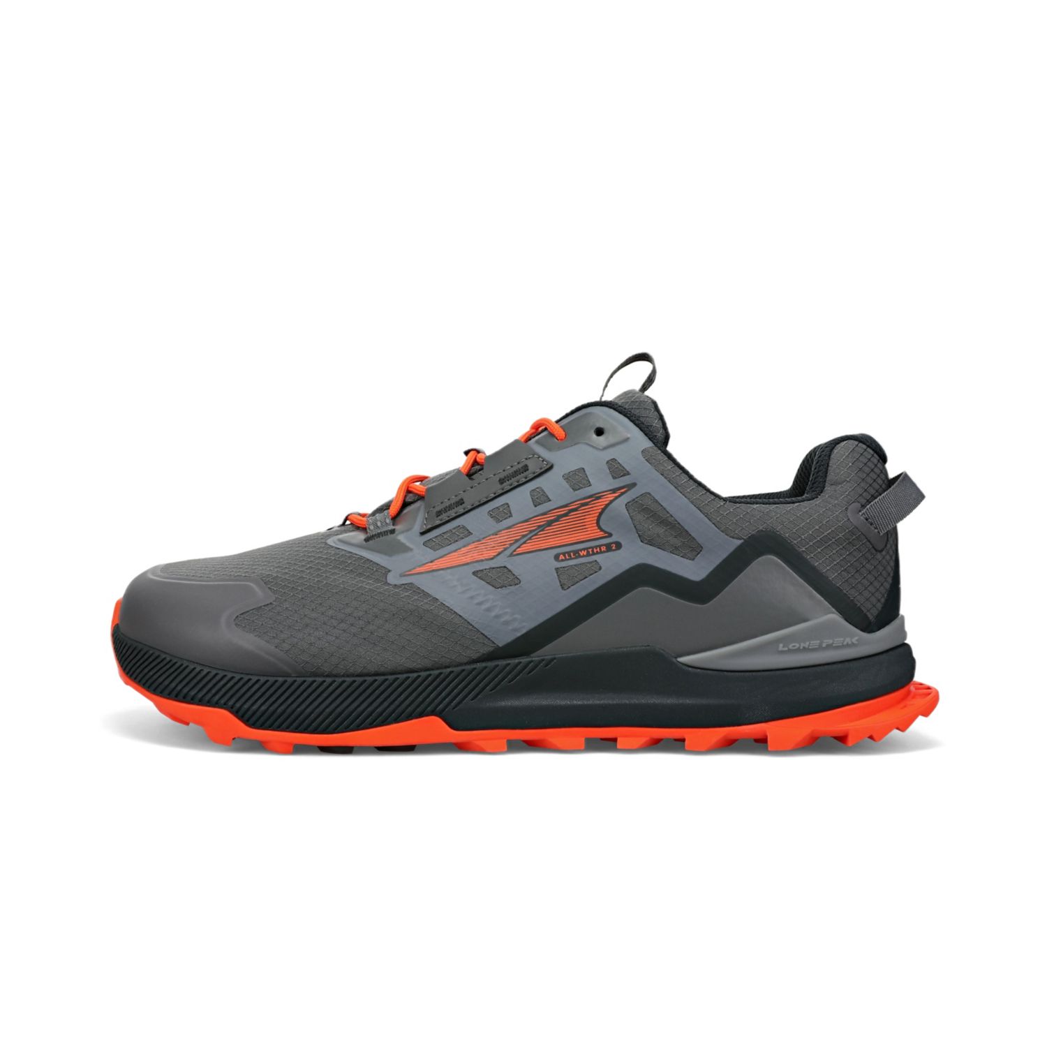 Altra Lone Peak All-wthr Low 2 ハイキング シューズ メンズ グレー オレンジ | Japan-06597439