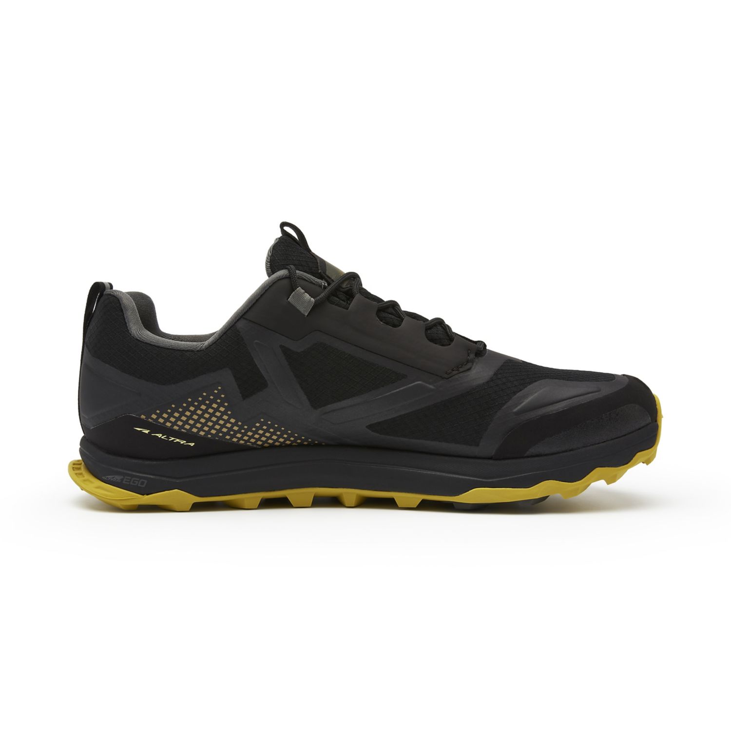 Altra Lone Peak All-wthr Low トレイルランニングシューズ メンズ 黒 黄色 | Japan-36147589